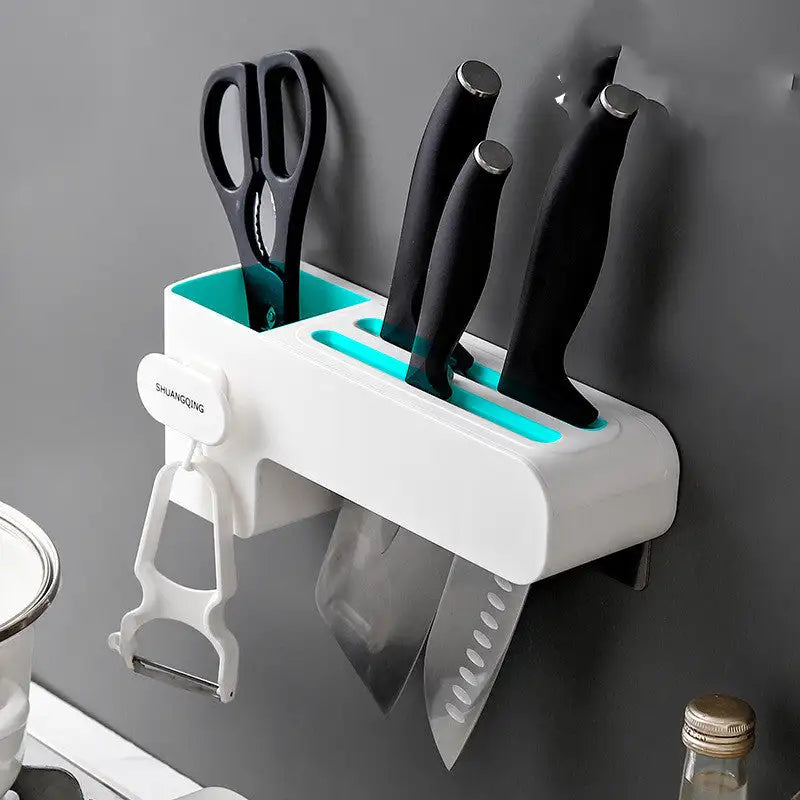 KnifeNest: Elegant Kitchen Knife Rack Solution