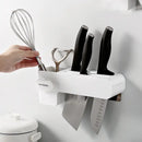 KnifeNest: Elegant Kitchen Knife Rack Solution - White