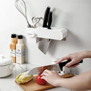 KnifeNest: Elegant Kitchen Knife Rack Solution - White