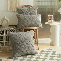 Twist KnittingPlush Pillow Case Vintage Knitted Cushion Cover Simple Cushion Plush Pillowcase Headboard Back