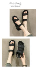 2025 Summer New Women’s Sandals Flat Bottom Korean Edition Fashion Outerwear Casual Beach Strap Velcro Sandals Women’s