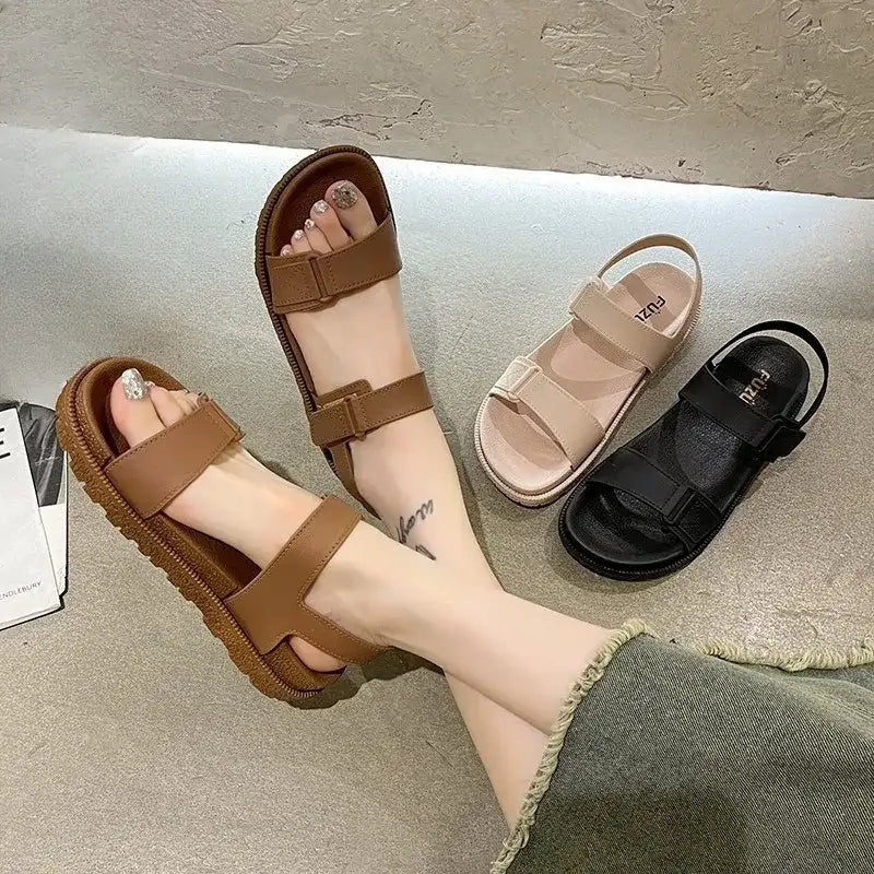 Sweet Black Platform Women’s Flat Sandals
