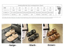 2025 Summer New Women’s Sandals Flat Bottom Korean Edition Fashion Outerwear Casual Beach Strap Velcro Sandals Women’s