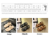 2025 Summer New Women’s Sandals Flat Bottom Korean Edition Fashion Outerwear Casual Beach Strap Velcro Sandals Women’s