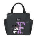 Gray lunch bag with cartoon character.