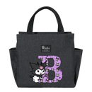 Gray lunch bag with cartoon character.