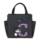 Gray tote bag with cartoon character.