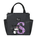 Gray tote bag with cartoon character.