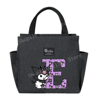 Gray tote bag with cartoon character.