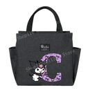 Gray tote bag with Kuromi design.