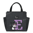 Gray tote bag with Kuromi design.