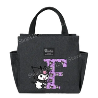 Gray lunch bag with cartoon character.
