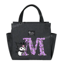 Gray lunch bag with cartoon character.