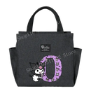 Gray tote bag with cartoon character.