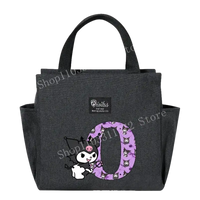 Gray tote bag with cartoon character.