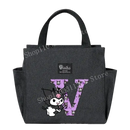 Gray tote bag with cartoon character.