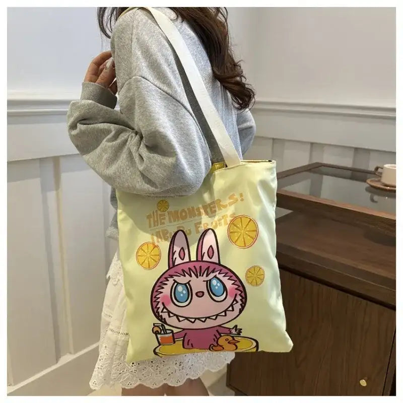 Cartoon bunny tote bag.