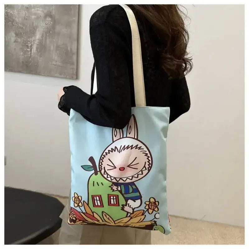 Cartoon bunny tote bag.