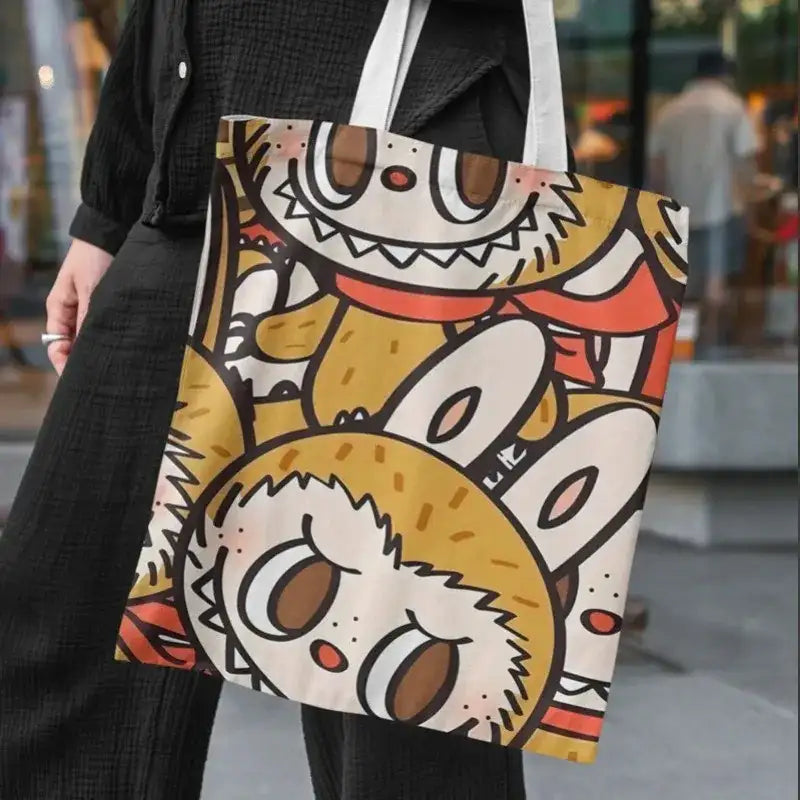 Cartoon-character tote bag.