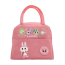 Pink cartoon lunch bag.