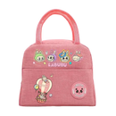 Pink cartoon lunch bag.