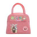 Pink cartoon lunch bag.