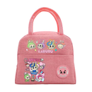 Pink cartoon lunch bag.