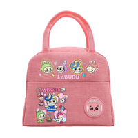 Pink cartoon lunch bag.