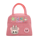 Pink cartoon lunch bag.
