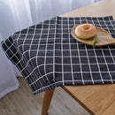 Pastoral Plaid Cotton-Linen Placemat Set - Blue / 40x60cm