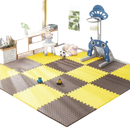 Checkerboard foam play mat.