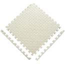 White interlocking foam floor tiles.