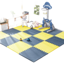 Yellow and gray foam play mat.
