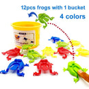 12 PCs Bouncing Frogs Children’s Nostalgia Toys Kindergarten Educational Toys Non-toxic Tasteless Leap Frog Toys