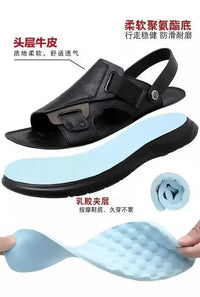 Mens Sandals Summer Genuine Leather Sandals Men Outdoor Casual Lightweight Sandal Fashion Men Sandals 2023
