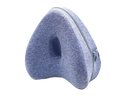 Blue memory foam knee pillow.