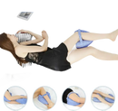 Blue knee pillow with strap.