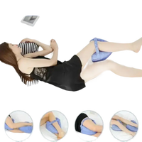 Blue leg pillow with strap.
