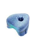 Ergonomic knee pillow with hollowed-out design.