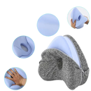 Gray and blue memory foam leg pillow.