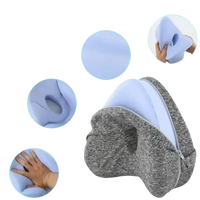 Gray memory foam leg pillow.