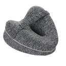 Gray memory foam travel pillow.