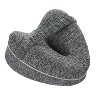 Gray memory foam travel pillow.