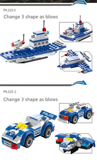 762Pcs Police Robot Car City Blocks Set - City police