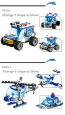 762Pcs Police Robot Car City Blocks Set - City police