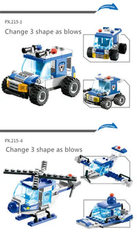 762Pcs Police Robot Car City Blocks Set - City police