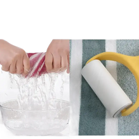 Absorbent lint-removing cleaning tool with quickdry striped towel from Lint Busters set