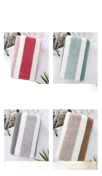 Colorful striped bath mats from Lint Busters quickdry striped towel set