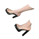 Trendy Liyke Summer Square Toe Heel Platform Sandals with Clear Straps