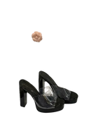 Black platform heels with clear straps from Liyke Summer Square Toe Heel Platform Slippers so Cute, trendy summer square toe style